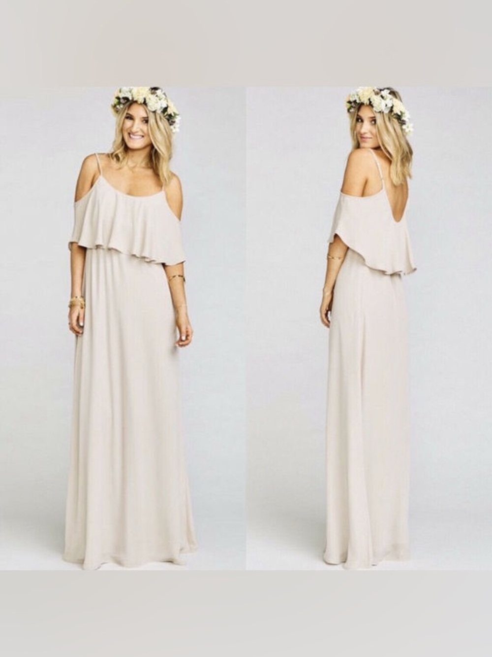 Show Me Your Mumu Caitlin Ruffle Maxi Dress Size M